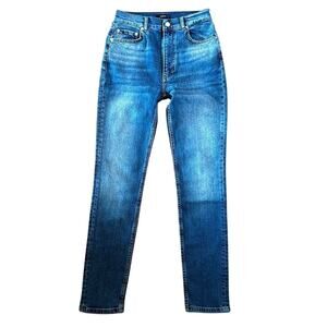 NWT AQUA Straight Leg High Rise Stella Jeans in Dakota Size 25